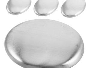 PACKOVE 4 Pastillas De Jabón Inoxidable: Pastillas De Jabón Inoxidable Para Eliminar Olores – Absorbente De Olores Metálico Para Cocina Que Olores A Ajo, Pescado