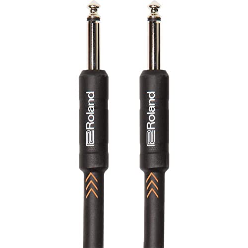 Roland Cable de instrumento de la serie Black jacks de 1/4 de pulgada recto/recto de 1,5 m de longitud - RIC-B5