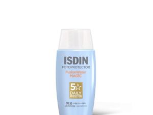 ISDIN Fotoprotección Fusion Water MAGIC SPF 50, Protector Solar Facial en Crema con Ácido Hialurónico y Textura Ultraligera que No Irrita los Ojos, 50 ml