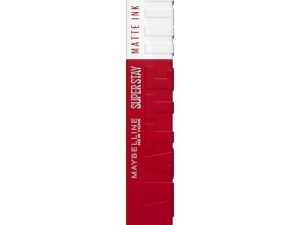 Maybelline New York, SuperStay Matte Ink, Pintalabios Mate de Larga Duración, Tono 20 – Pioneer, Rojo Oscuro, El embalaje puede variar