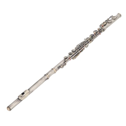 Flauta de 16 Agujeros, Flauta C. Instrumento con Agujero cerrado. Fácil digitación. Cobre blanco. de Sonido en la música. (Azul verdoso antiguo)
