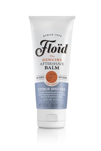 Floid After Shave Balm Citrus Spectre (100 ml), bálsamo barba hidratante para después del afeitado, tónico facial calmante con alantoína, glicerina y aloe vera