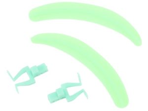 1 par de Herramientas Separadoras de Extensión de Pestañas con Base de Silicona y Patas de Rana para Injerto, Conveniente y Eficiente, Lavable y Reutilizable (GREEN)