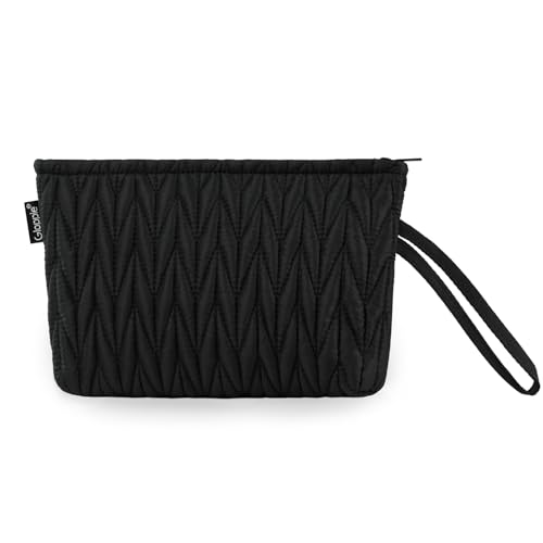 Gloppie Neceser Maquillaje Mujer de Viaje Impermeable Bolsa Aseo Organizador Cosmético Necessaire Playa Niña, Negro