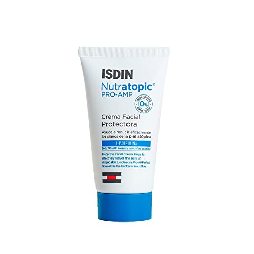 ISDIN Nutratopic Pro-AMP, Crema Facial para Piel Atópica | Refuerza la Primera Línea de Defensa de la Piel | 50 ml