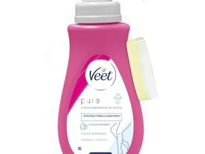 Veet Crema Depilatoria Corporal para Usar Bajo la Ducha para Mujer, con Dosificador, Piel Sensible – 400 ml