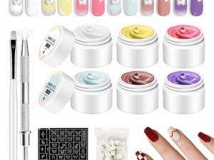 Esmalte De Uñas Gel | Kit de Pegamento para Uñas de Gel,Kit Salón Natural Para Mujeres Principiantes Viaje Hogar – de Salón Natural para Principiantes, Viaje, Hogar, Familia y Amigos