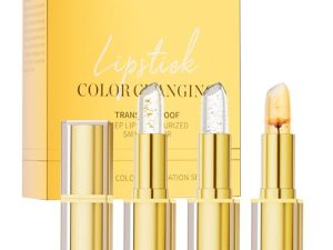JINGLING Pintalabios de Color Cambiante – Brillo Labial Duradero Cambia de Tono | Pack de 3 Barra Labial Nutritiva para Fiesta Boda Cita Viaje Compra Cumpleaños Navidad Maquillaje Mujer