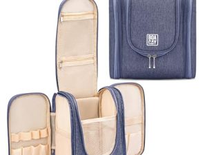 BOACAY Neceser para Mujer y Hombre, Bolsa de Aseo Colgante, Bolso de Baño para Viaje, Organizador de Maquillaje, Kit para Cosméticos, Accesorios
