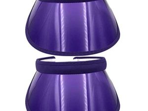 VOSAREA 2piezas Sombrero De Playa Ajustable De Plástico UV Protección Solar para Actividades Al Aire Color Púrpura