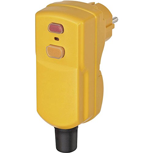 Brennenstuhl Enchufe de protección Personal BDI-S 2 30 IP55 (Enchufe de protección Personal con Interruptor diferencial para Uso en Exteriores, desconexión Bipolar)