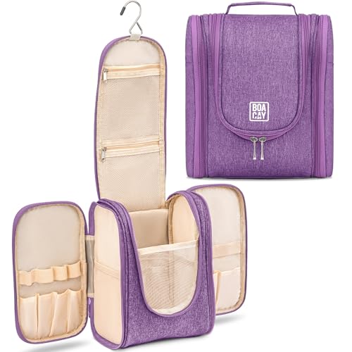 BOACAY Neceser para Mujer y Hombre, Bolsa de Aseo Colgante, Bolso de Baño para Viaje, Organizador de Maquillaje, Kit para Cosméticos, Accesorios