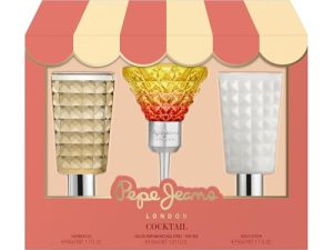 Pepe Jeans Cocktail Edition For Her Estuche Regalo Perfumes de Mujer Pack de 3 Piezas Eau de Toilette 30ml, Body Lotion 50ml y Shower Gel 50ml Set Fragancia Floral, Afrutada y Tropical