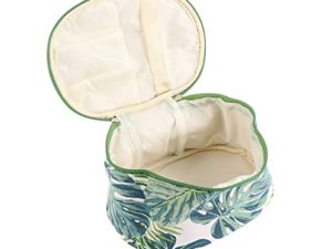 SAFIGLE Neceser De Viaje Ovalada Bolsa De Portátil Estampado De Monstera Tropical Neceser De Cosméticos para Bolsa Aseo Mujer Estuche Maquillaje Mujer para Viajes