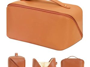 Neceser Mujer Viaje,Neceser Maquillaje Organizador,Neceser Viaje Mujer,Makeup Bag con Divisor,Bolsa Cosmeticos Viaje Gran Capacidad para Baño y Viajes