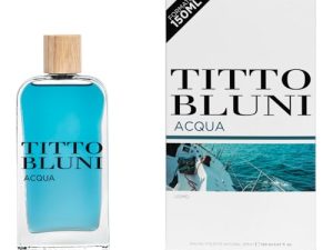 TITTO BLUNI – Acqua Uomo 150 ml, Colonia Hombre, Perfume Formato Spray, Eau de Toilette Natural y Masculina, Aroma Especiado e Intenso, Fragancia Atractiva y de Larga Duración