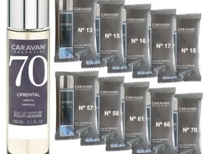 CARAVAN FRAGANCIAS Perfume de Hombre Nº19 de 150 ml + Set de 10 Viales de Fragancias Masculinas distintas de Caravan para descrubir nuevos aromas