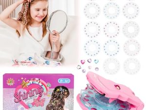 Farerkass Hair Gems Hair Bedazzler Kit, Brillantes para El Pelo con 210 Gemas, 1 Trenzador de Pelo para Niñas, Niñas Kits de Trenzador de Pelo Juguete de Moda de Belleza para Niñas Regalos