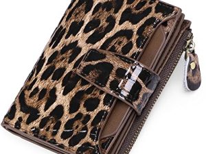 SENDEFN Cartera Mujer pequeña, Cartera Monedero Mujer Piel auténtica con 14 Ranuras para Tarjetas Bloqueo RFID Billetera Cuero auténtico Muy Suave Billetera Corta de Las Señoras Titular