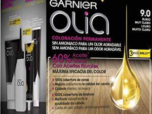 Garnier Olia – Coloración Permanente sin Amoniaco, con Aceites Florales de Origen Natural – Tono 9.0 Rubio Muy Claro