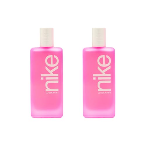 NIKE - Ultra Pink 2x100 ml, Colonia Mujer, Pack 2, Perfume Formato Spray, Eau de Toilette Natural y Femenina, Aroma Oriental Gourmand, Fragancia Fresca