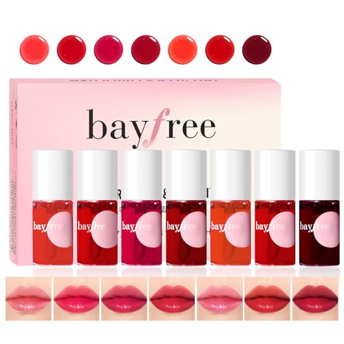 bayfree 7 Colours Lip Tint Stain Set, Tinte Labios Duraderos e Impermeables, Mate Ligero, No Pegajoso, Sin Traspaso, Maquillaje Labial Coreano (Fruit Land)