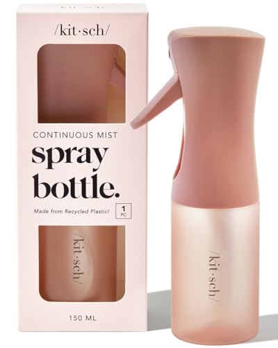 Kitsch Botella de spray para el cabello, botella de spray de agua continua ultrafina para plantas, limpieza del hogar, uso de peluquería, peluquería, cuidado de la piel y más, pulverizador vacío