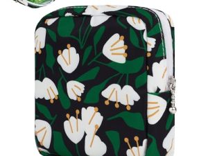 Desing Wish 1 Piezas Neceser Compresas Mujer Neceser Viaje Maquillaje Pequeño con Cremallera Makeup Bag Bolsa de Aseo Niña Bolsa de Almacenamiento Servilletas Sanitarias Regalos Navidad cumpleaños