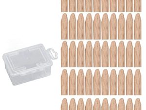 Tapón de Plantilla para Orificios de Madera, 50 Piezas de Bolsillo de 9,5 Mm, Accesorios para Pasadores, Juego de Piezas para Tapones de Madera de Roble (Roble)