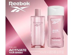 Reebok Activate Your Senses Estuche Regalo Perfumes de Mujer Pack de 2 Piezas Eau de Toilette 100ml y Shower Gel 250ml Set Fragancia Floral