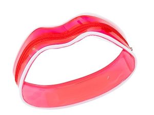 HAKIDZEL 1pieza Neceser De Viaje Transparente Rojo Bolsa De Cosméticos Organizador De Maquillaje y Artículos De Aseo Gran Capacidad para Mujeres y Niñas