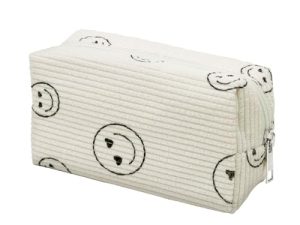 GlasFlength Neceser Mujer, Neceser de Viaje Portátil Bolsa de Aseo Mujer Multifunctional Bolsa de Maquillaje Bolsa de Cosméticos de Pana con Cremallera Organizadora de Maquillaje (Beige)