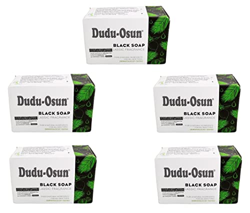 Dudu Osun - Jabón negro de África, 5 x 150 g, 5 unidades