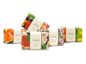 1916 – Pack Jabones 5 x 200 gr, Mandarina, Grosella, Pomelo, Gardenia y Verbena, Jabón Natural, Jabón en Pastilla, Método Tradicional, de Manos y Facial, Flor y Fruta Mediterránea, Fragancia Deliciosa