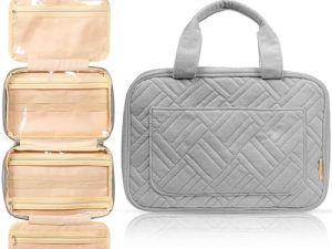 BOACAY Neceser para Mujer y Niña, Bolsa de Aseo Colgante, Bolso de Baño para Viaje, Organizador de Maquillaje, Kit para Cosméticos, Accesorios