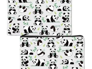 CREATCABIN Neceser de Maquillaje Panda Neceser de Viaje con Cremallera Estuche Multiusos Estilo Boho Organizador de Artículos de Aseo Bolsa de Almacenamiento para Mujeres Hermanas Amigas Mamás 25x18cm