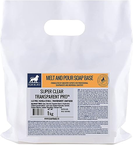 1kg Forbury Base Jabón de glicerina transparente sin SLS, Soap Base Transparent