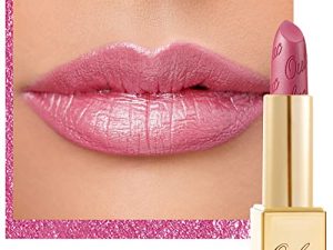 OULAC Pintalabios Rosa Brillo Metálico, Brillo 3D de Larga Duración, Barras de Labios de Alta Pigmentación y Cobertura Total, Fórmula Cremosa e Hidratante, Vegan, 4.3 g, (11) Hip & Hippie