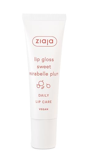Bálsamo Labial con Brillo Sweet Mirabelle Plum | Vegano, Nutritivo y No Pegajoso | Hidratación Intensa y Brillo Natural de ZIAJA