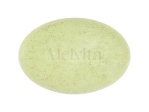 Melvita – Jabón exfoliante suave – L’Or Végétal – Exfolia y refina la textura de la piel – Para pieles secas – Extracto de hoja de castaño, cáscara de almendra – 12 g