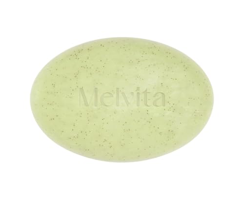 Melvita – Jabón exfoliante suave – L'Or Végétal – Exfolia y refina la textura de la piel – Para pieles secas – Extracto de hoja de castaño, cáscara de almendra – 12 g