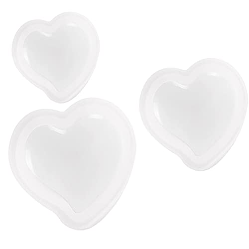 Cabilock 3 Piezas Molde De Silicona De Corazón De Melocotón Moldes De Silicona Para Resina Corazon De Chocolate Galleta De Corazón Epoxy Gel De Sílice Largo Jabon Hecho a Mano 3d