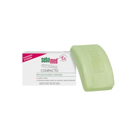 SEBAMED - Compacto Pastilla De Jabón Sólido Para Una Limpieza Suave Y Profunda, Para Pieles Sensibles, Sin Agentes Alcalinos, Multicolor, 100 Gramo