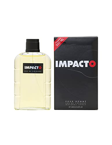 IMPACTO - Classic 200 ml, Agua de Colonia Hombre, Perfume Formato Spray, Eau de Toilette Natural y Masculina, Aroma Cítrico, Fragancia Fresca, Elegante y de Larga Duración