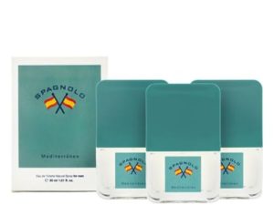 SPAGNOLO – Mediterráneo Pack de 3 x 30 ml, Colonia Hombre, Formato Viaje en Spray, Perfume Hombre, Eau de Toilette Natural y Masculina, Aroma Amaderado Aromático, Fragancia Fresca y Enérgica