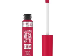 Rimmel London, Lasting Mega Matte, Labial fijo, 910, Fuchsia Flush, 7.4 ml