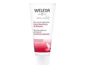 Weleda – Pasta de Dientes de Ratania, Limpia, Protege y Refuerza, Fortalece el Tejido Gingival, Previene el Retroceso de las Encías, 100% Natural, Sabor a Menta, Vegana, Sin Flúor – 75 ml