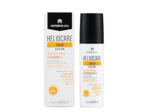 Cantabria Labs – Heliocare 360º Color Gel Oil-Free SPF 50+ – 50ml – Beige – Fotomaquillaje Matificante – Piel Mixta/Grasa