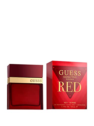 GUESS Seductive Red, Eau de Toilette, Perfume Hombre, Oriental Especiado, Perfume Elegante de Larga Duración, 50 ml