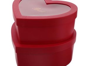 ARTSEWPLY 2piezas Caja De De Corazón Diy Ventana Transparente Cajas Vacías Para San Valentín